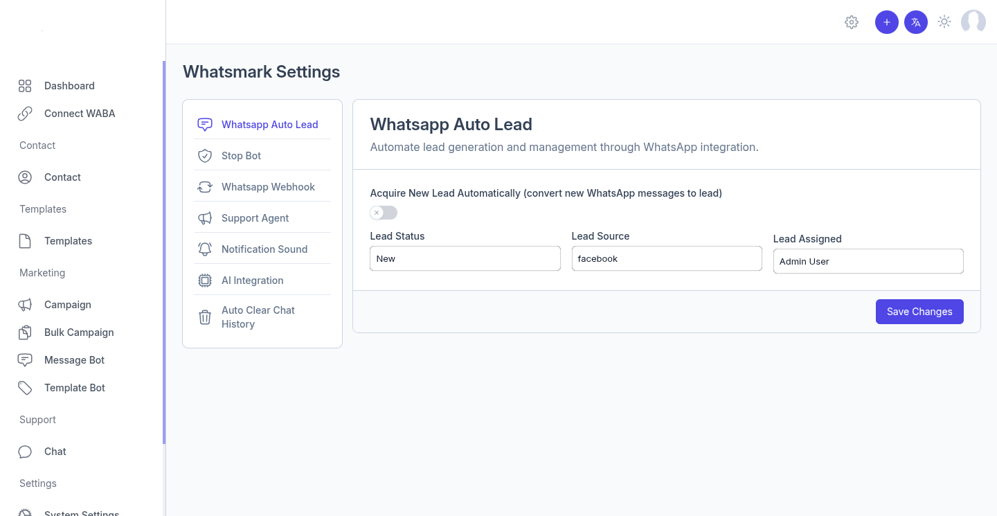 Bulk Sender Interface