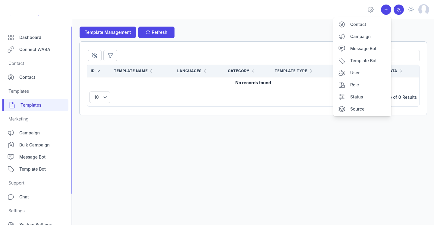 Message Templates UI