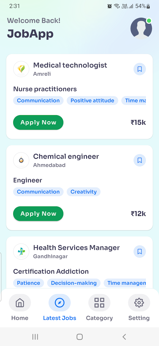 Real-time Jobs Search